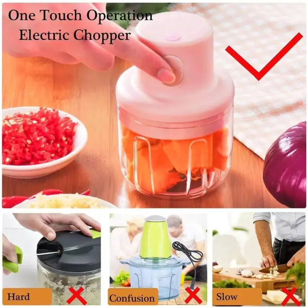 Wireless rechargeable mini food chopper