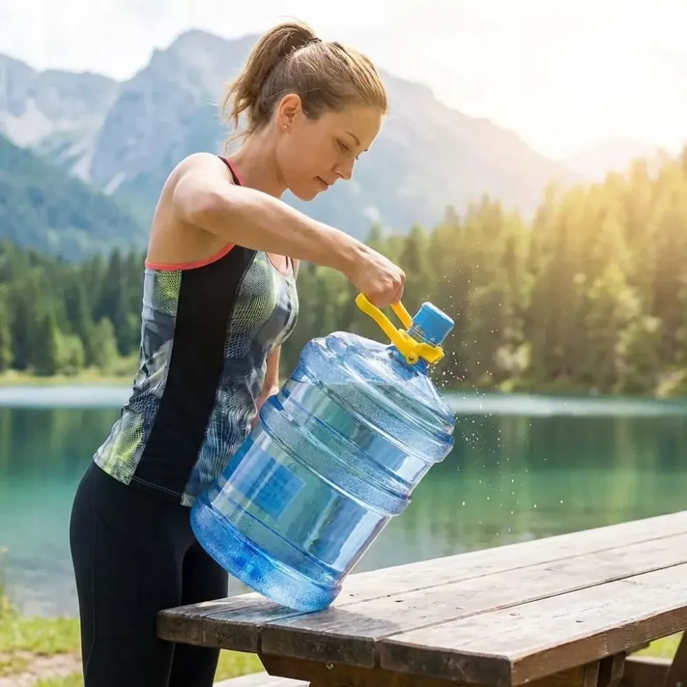 Portable water bottle handle