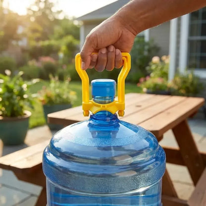 Portable water bottle handle