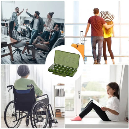 Portable weekly pill organizer - health care