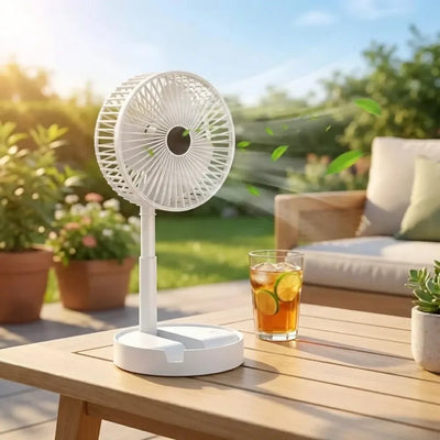 Powerful rechargeable high speed table desk fan