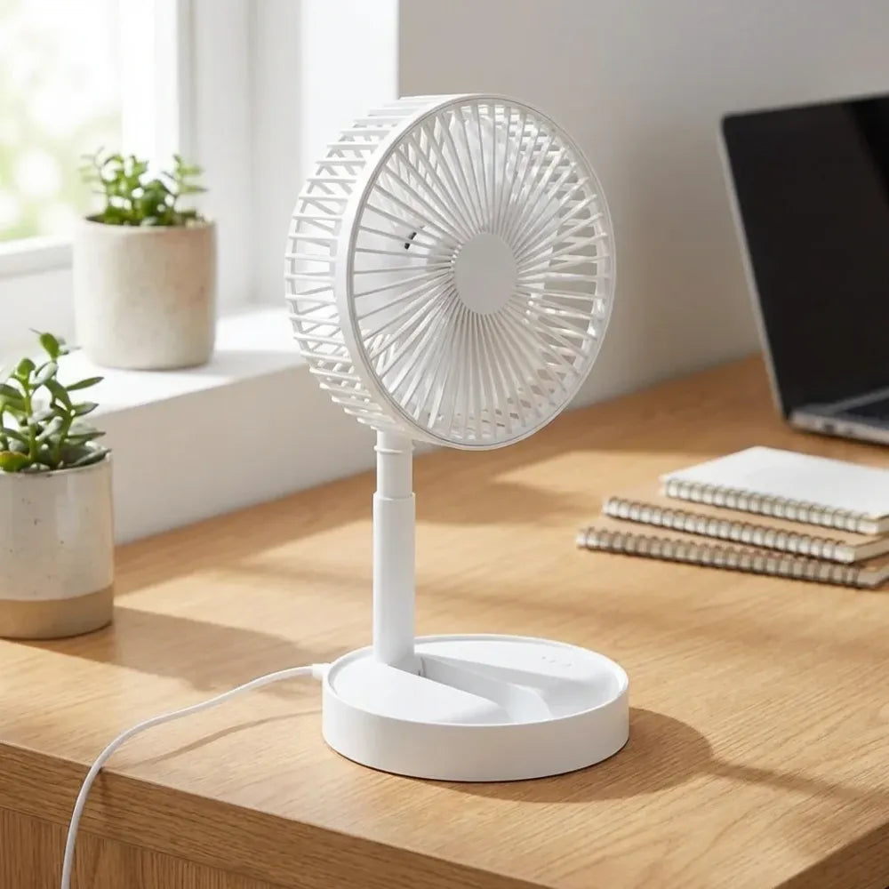 Powerful rechargeable high speed table desk fan