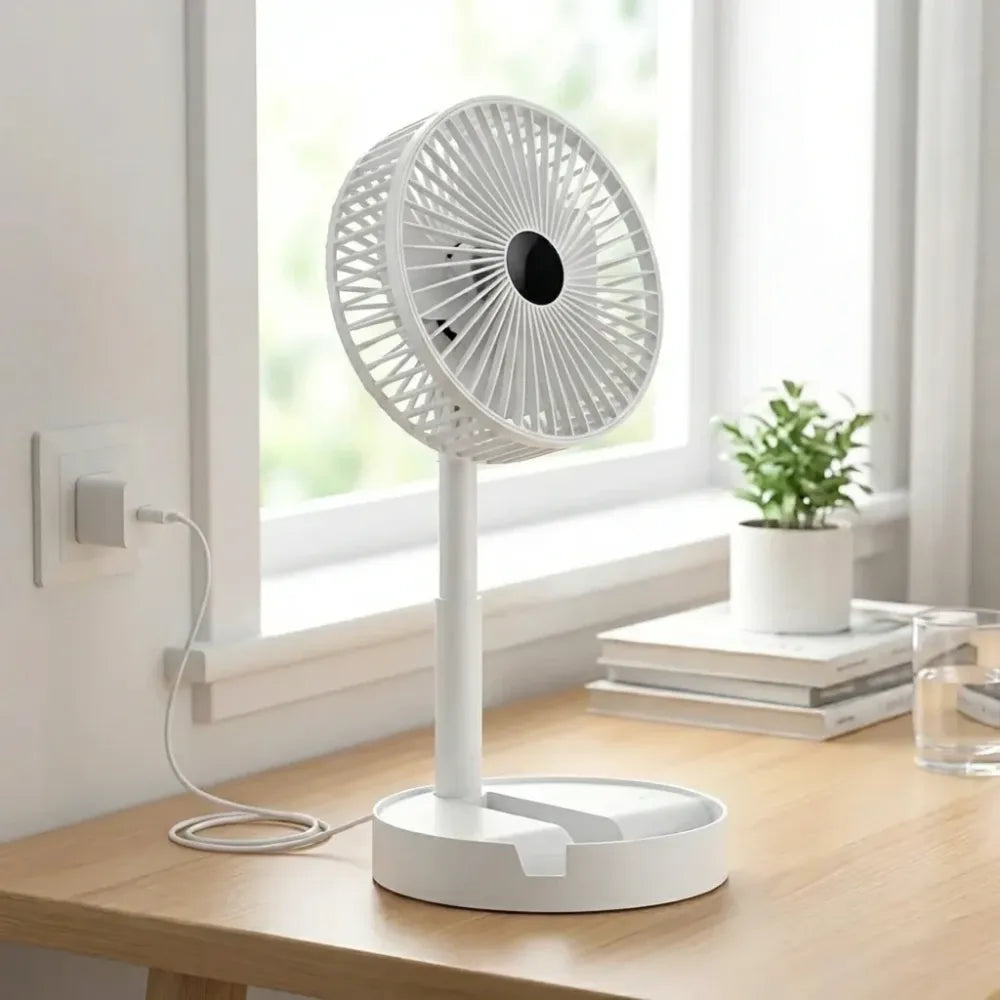 Powerful rechargeable high speed table desk fan