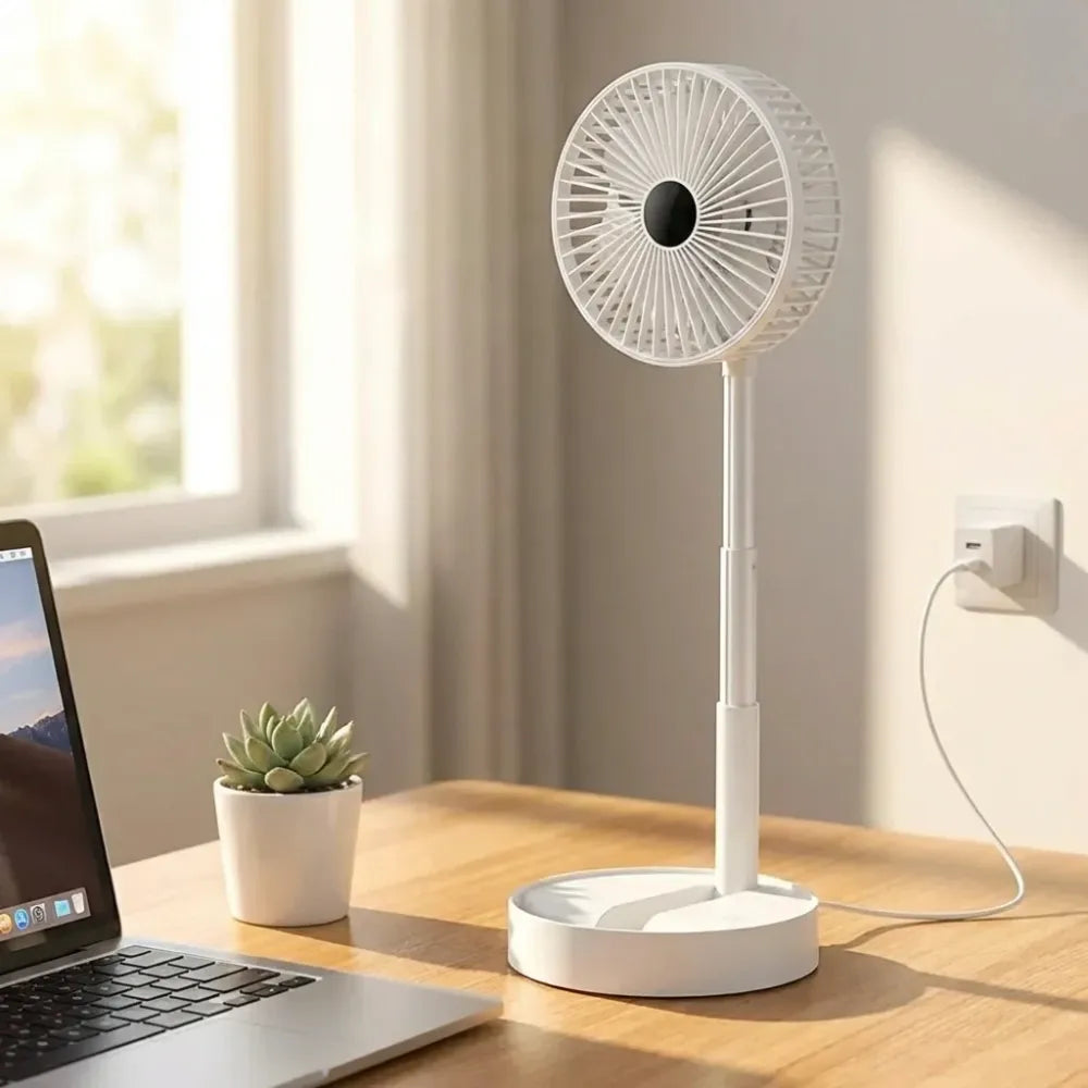 Powerful rechargeable high speed table desk fan