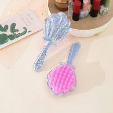 Glitter mermaid detangling hairbrush