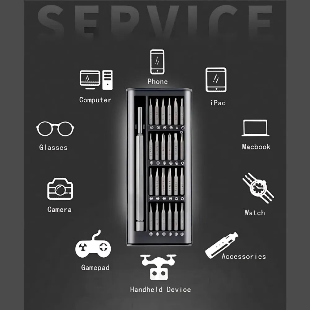 Precision screwdriver (set of 24 pieces)
