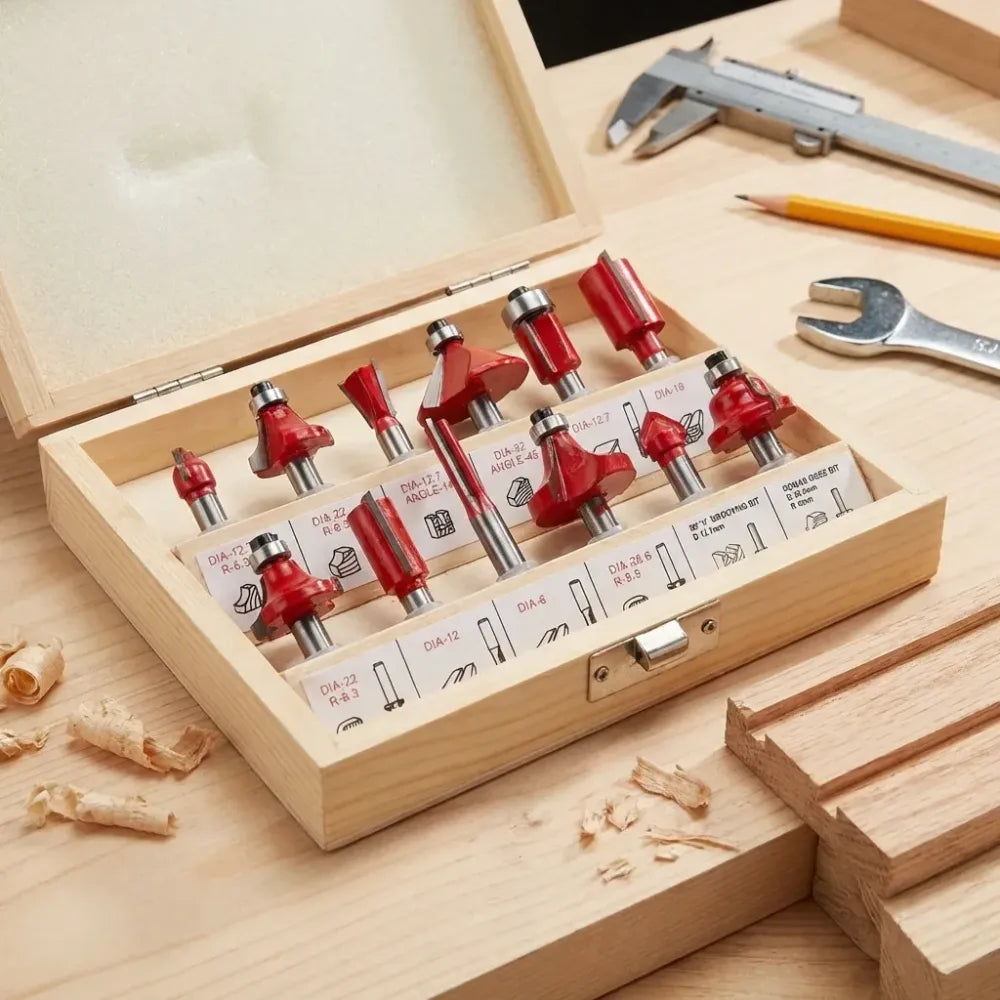 Premium carbide router bit set - power & hand tools