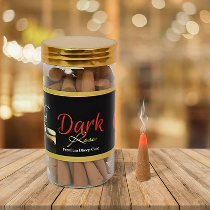Premium dark rose dhoop cones - health care