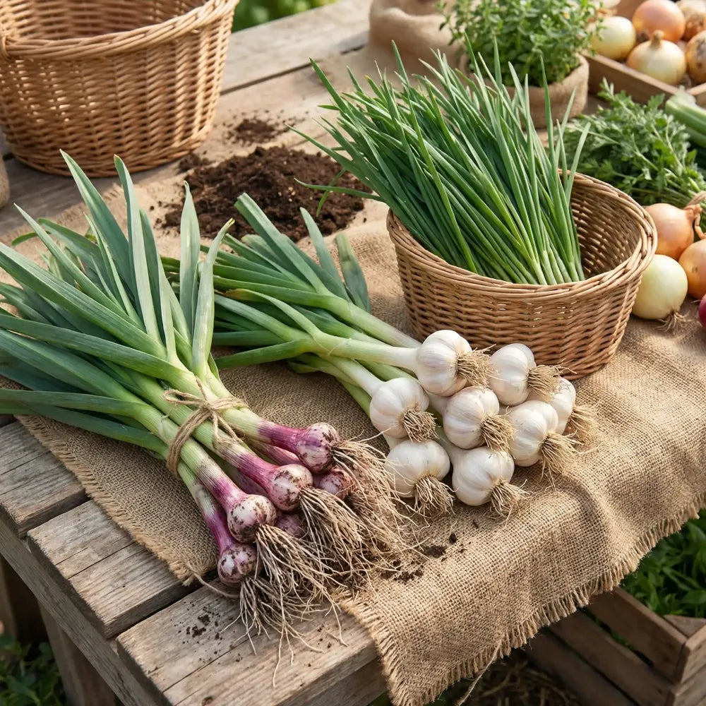 Premium garlic planting bulbs - gardening