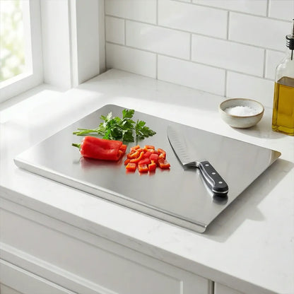 Premium stainless steel anti-bacterial chopping board for kitchen (1 pc) - home &