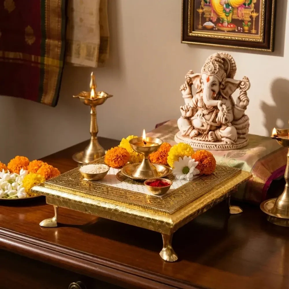 Premium wooden pooja chowk - home improvement