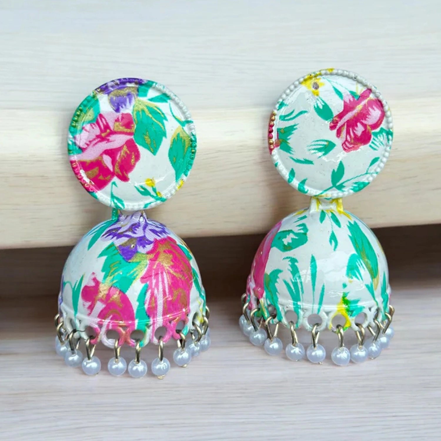 Elegant color-pop jhumka earrings for women