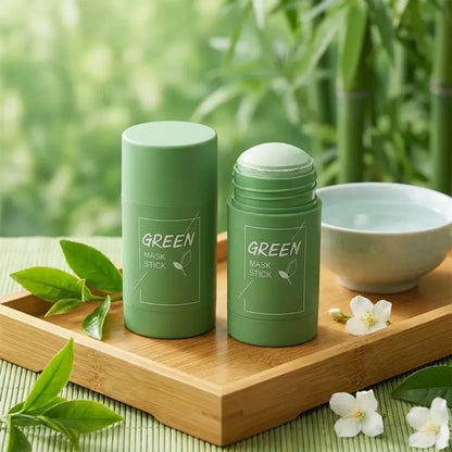 Professional green tea face mask clay sticks