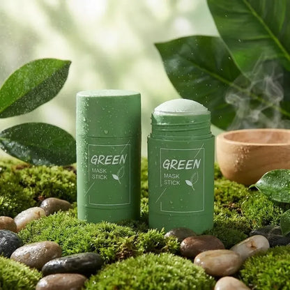 Professional green tea face mask clay sticks