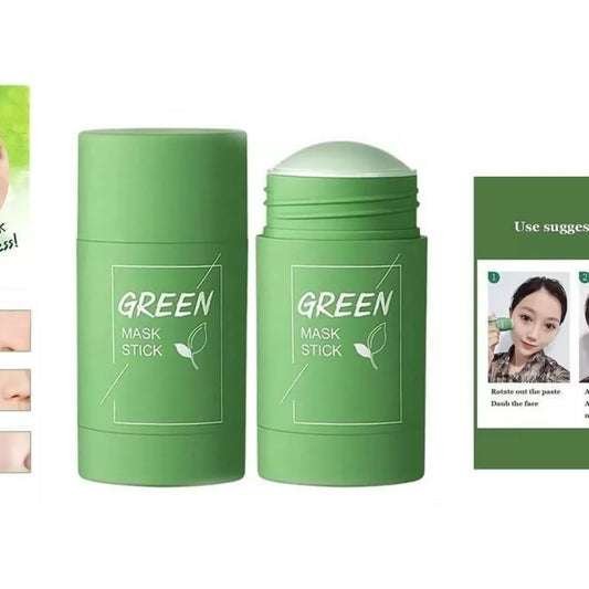 Professional green tea face mask clay sticks