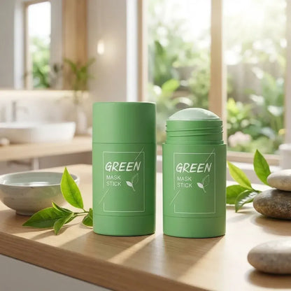 Professional green tea face mask clay sticks
