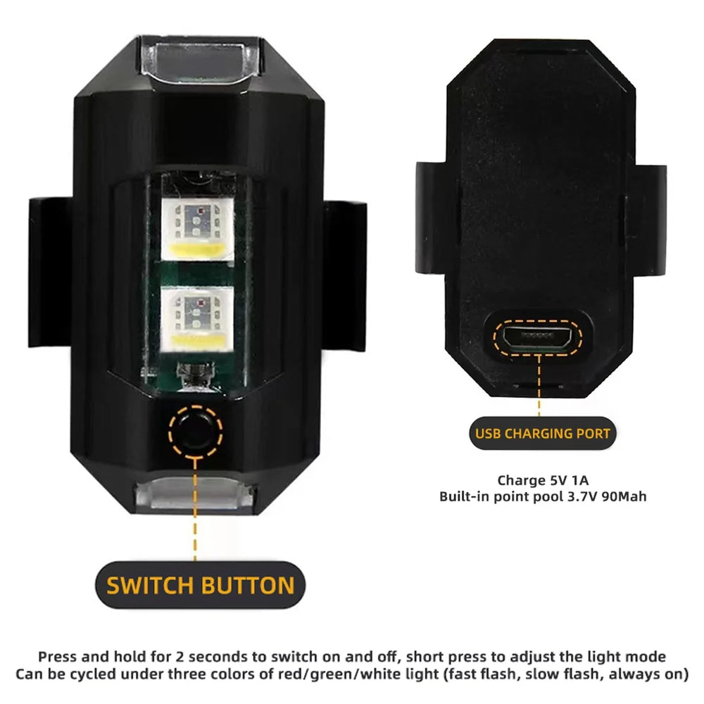 Multi-color rechargeable strobe light