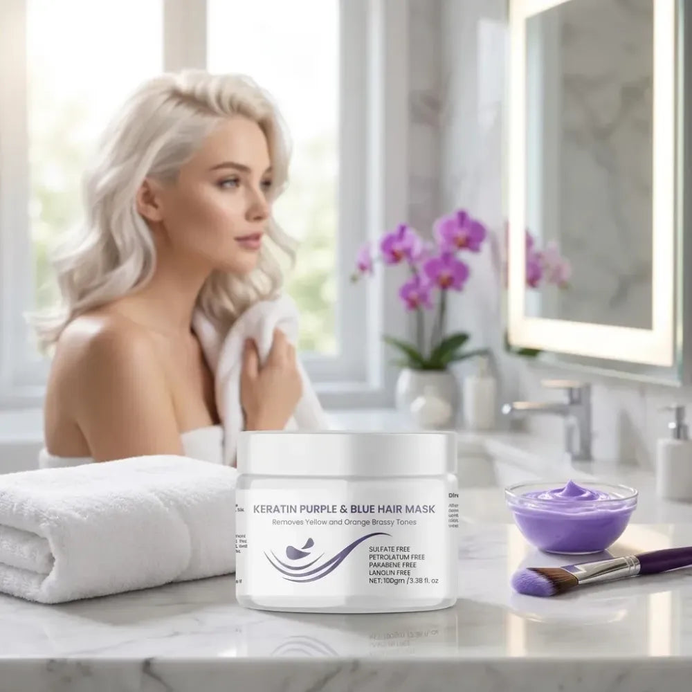 Purple & blue hair mask - potential heroes