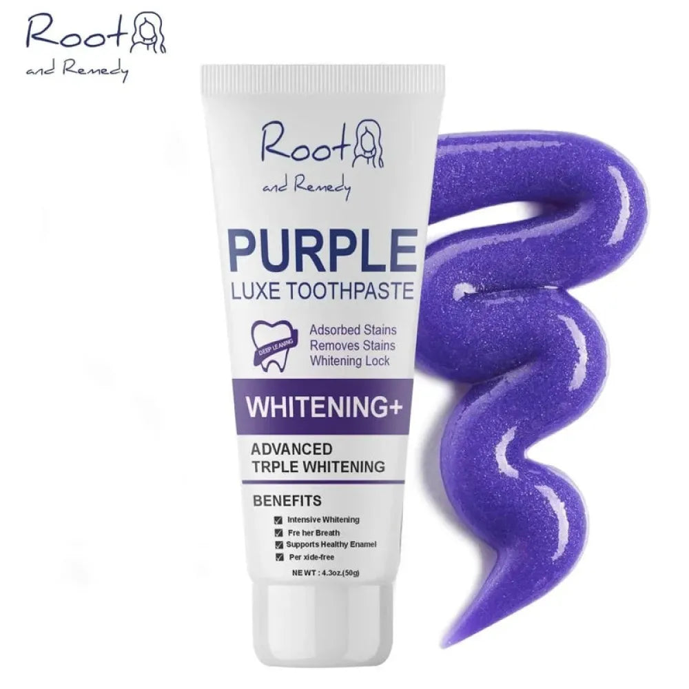 Purple whitening toothpaste