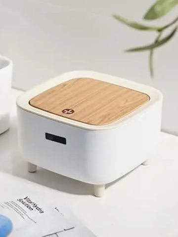 Push-Button Desk Bin