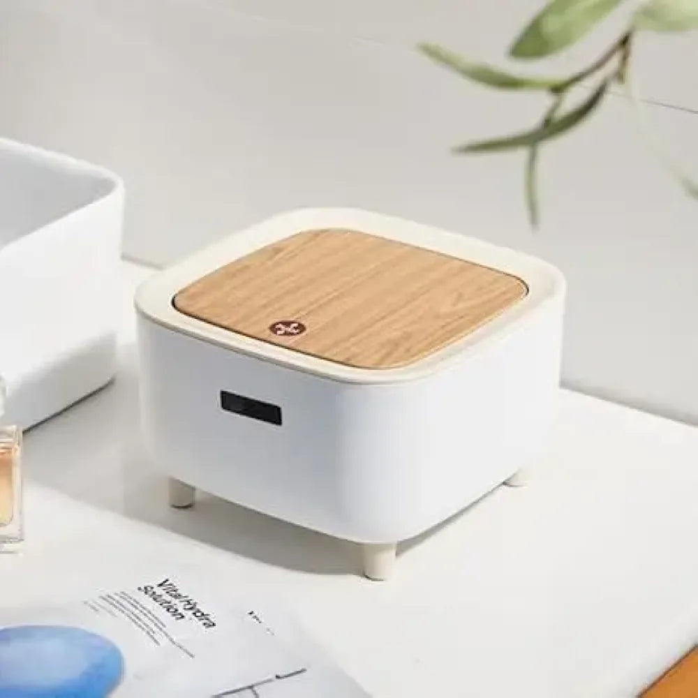 Push-button desk bin - potential heroes