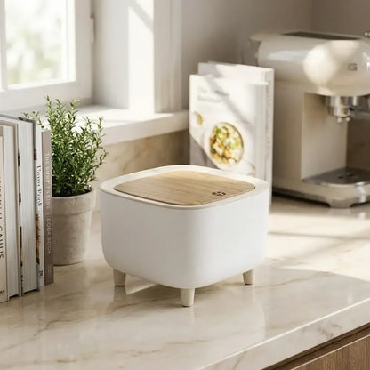 Push-button desk bin - potential heroes