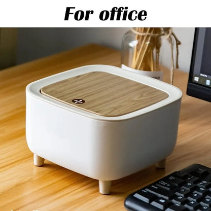 Push-button desk bin - potential heroes