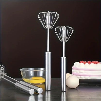 Push-button egg whisk - kitchen tool