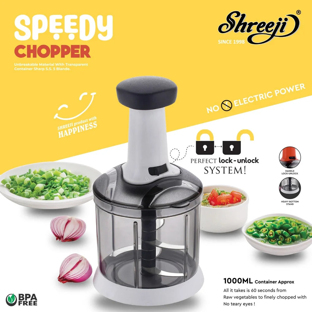 Effortless manual veggie chopper