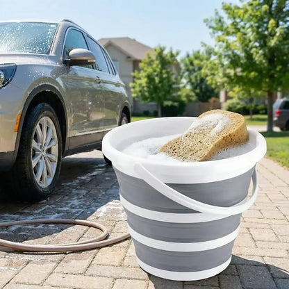 Pvc coated collapsible foldaway bucket