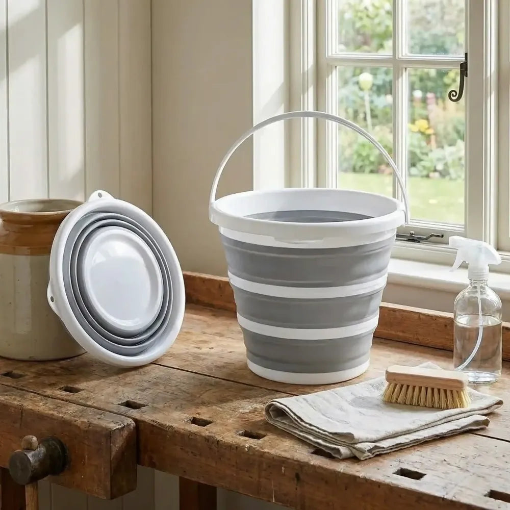 Pvc coated collapsible foldaway bucket