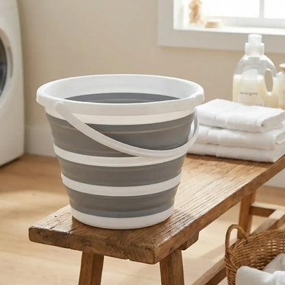 Pvc coated collapsible foldaway bucket