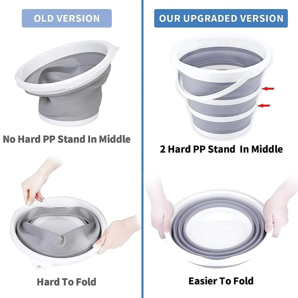 Pvc coated collapsible foldaway bucket