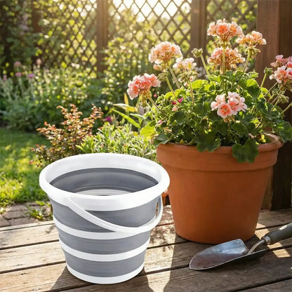 Pvc coated collapsible foldaway bucket