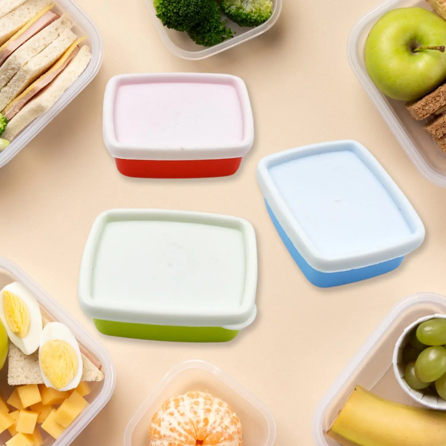 Airtight plastic food containers