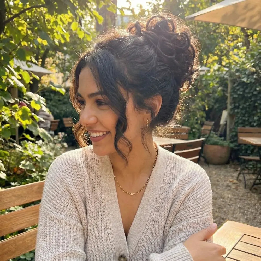 Quick style hair buns