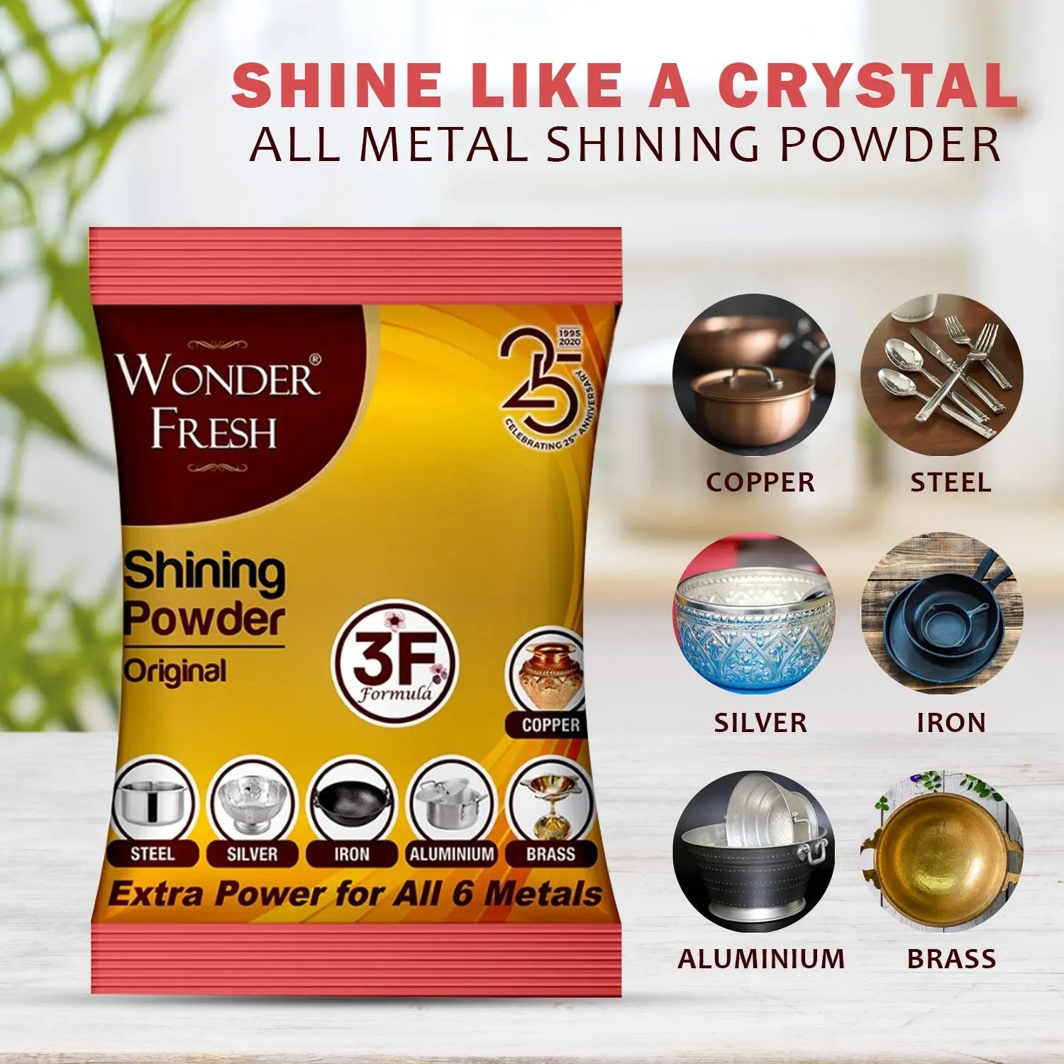 Shining powder metal cleaner