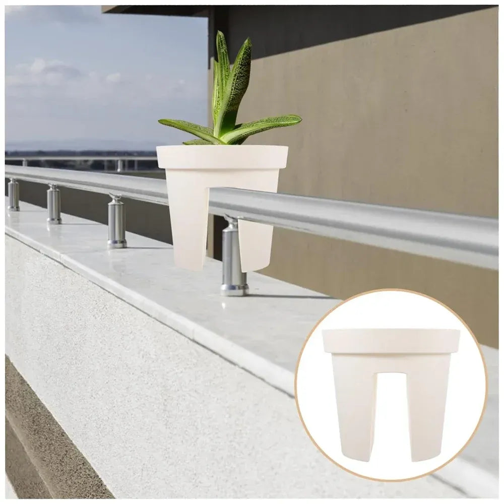Railing flower pot holder - garden