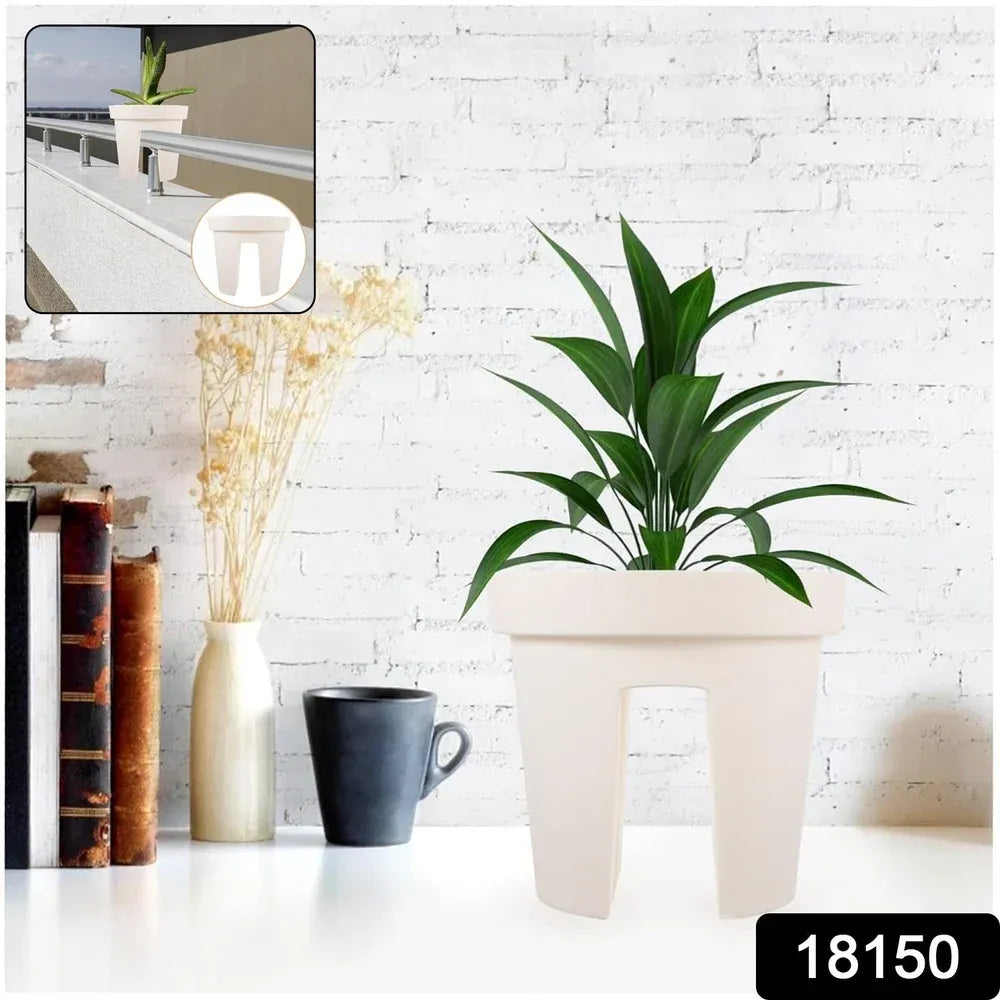Railing flower pot holder - garden
