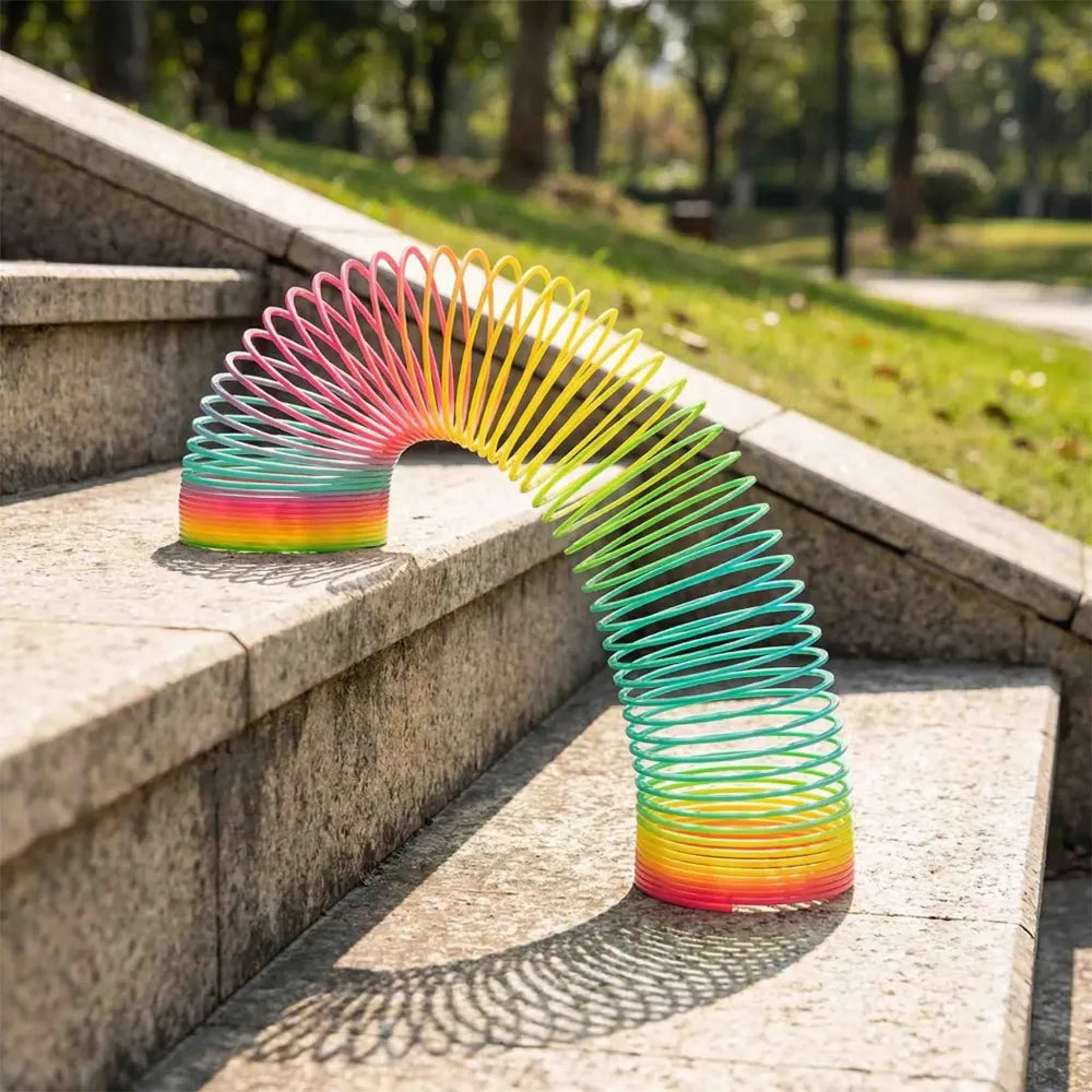 Rainbow metal slinky toy - toys