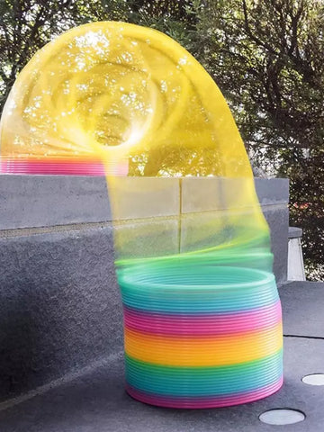 Rainbow Metal Slinky Toy