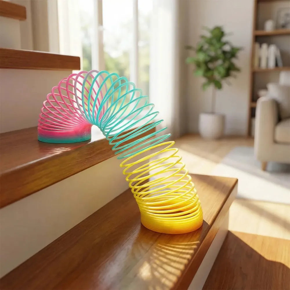 Rainbow metal slinky toy - toys