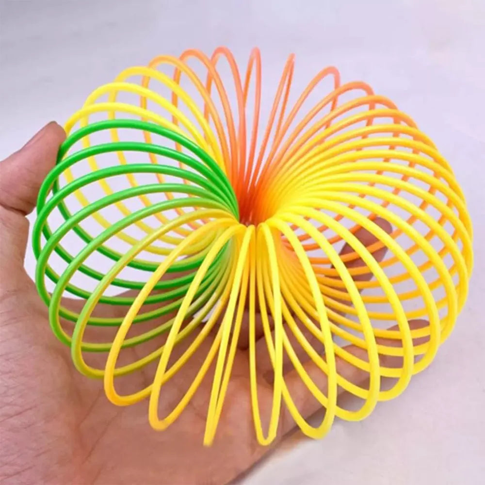 Rainbow metal slinky toy - toys