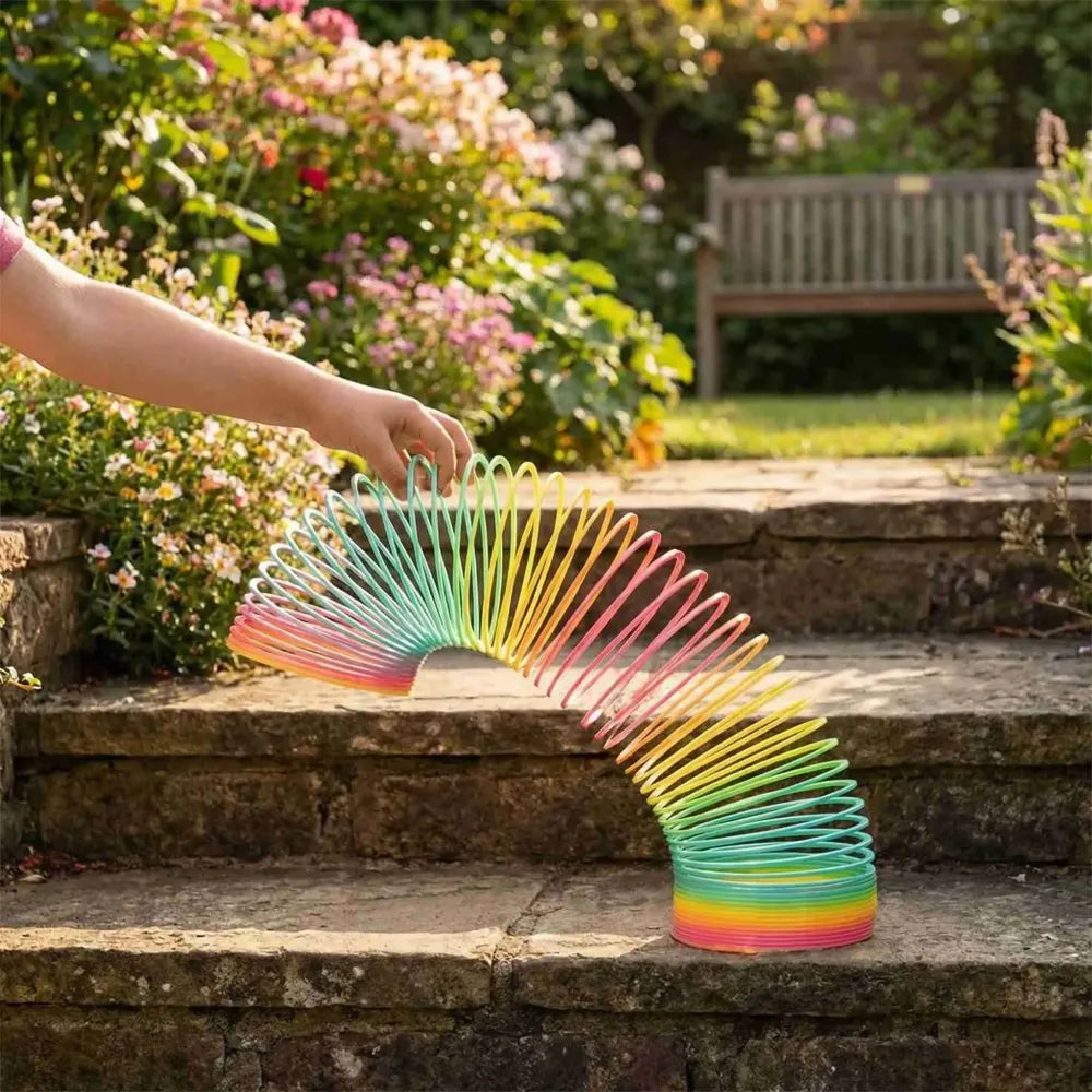 Rainbow metal slinky toy - toys