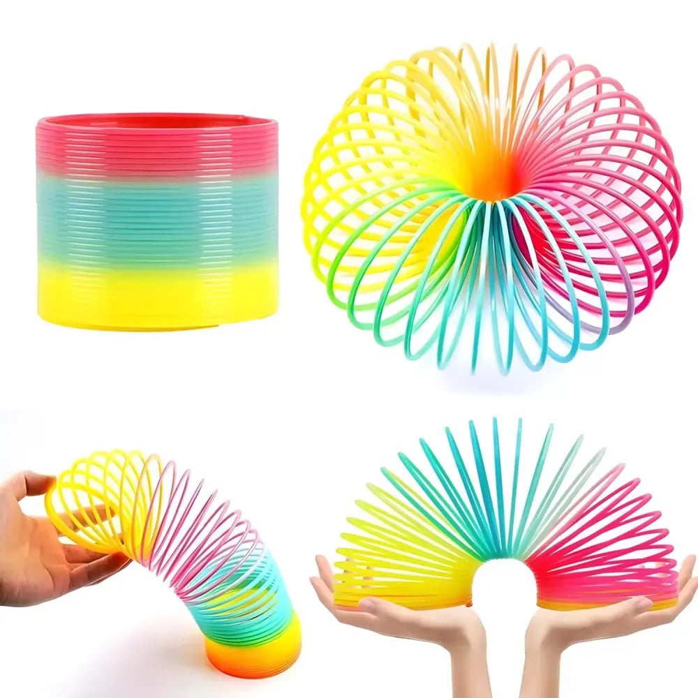 Rainbow metal slinky toy - toys