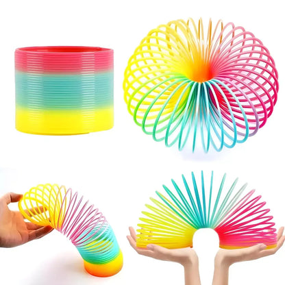 Rainbow metal slinky toy - toys