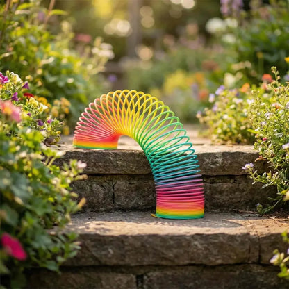Rainbow metal slinky toy - toys