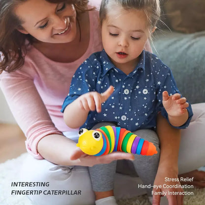 Rainbow slug fidget toy - toys