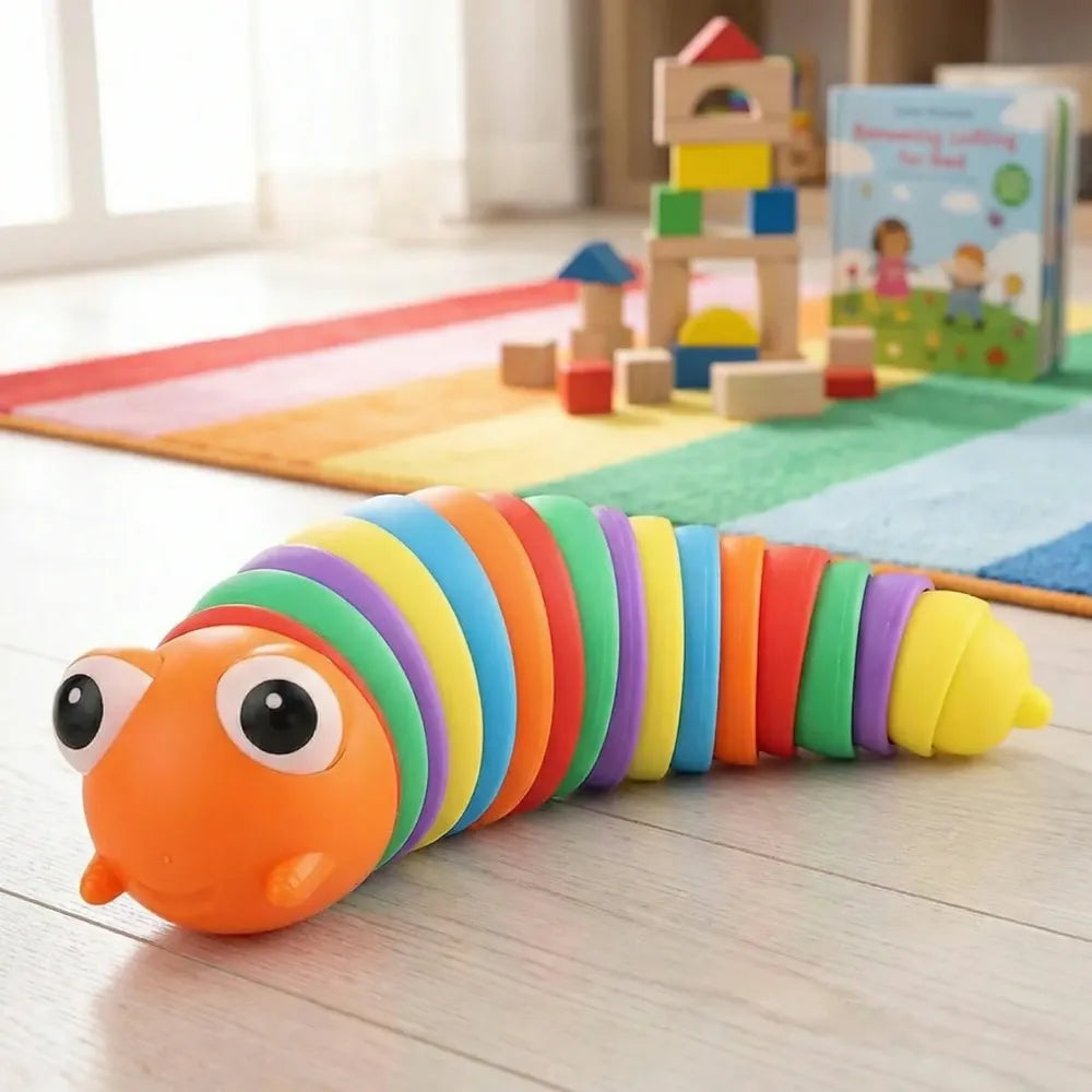 Rainbow slug fidget toy - toys