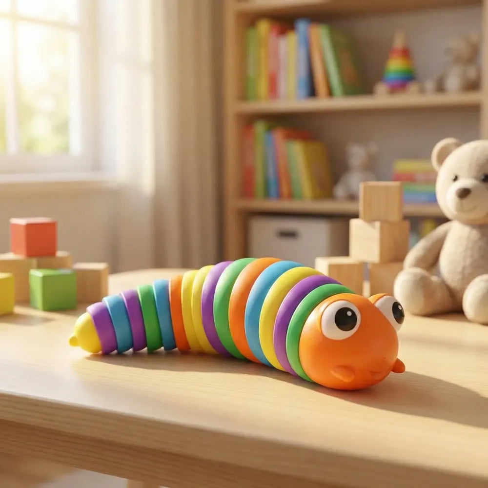 Rainbow slug fidget toy - toys